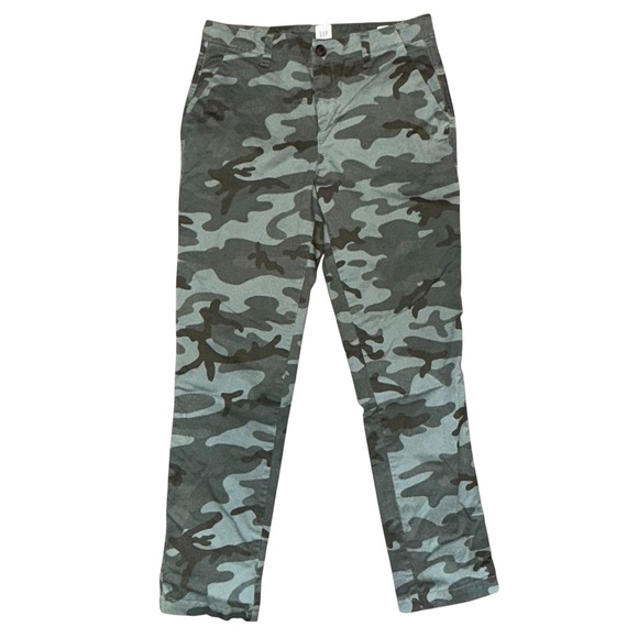 Gap Camo Girlfriend Chino‎ Pants Casual Everyday Trousers Size 2 - Picture 1 of 4